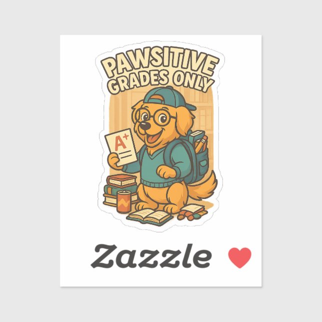 Adesivo Unicamente Grades Pawsitivas - Voltar à Camisa-T d (Folha)