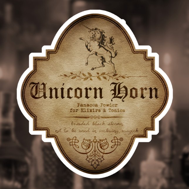 Adesivo Unicorn Horn Apothecary DC (Criador carregado)