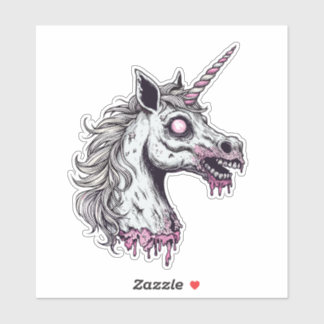 Adesivo Unicorn Zombie Head