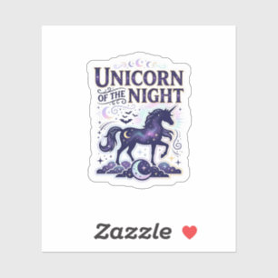Adesivo Unicórnio da Noite Design Gráfico Zazzle Design_