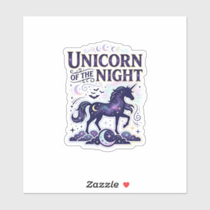 Adesivo Unicórnio da Noite Design Gráfico Zazzle Design_