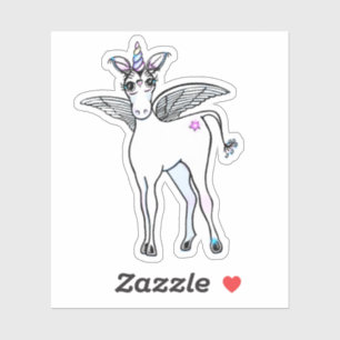 Adesivo Unicórnio de asa mágica