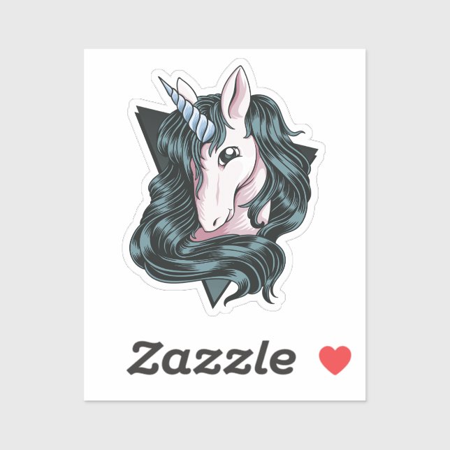 Adesivo Unicórnio em Cor (Folha)