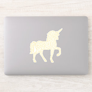 Adesivo unicórnio local Dourado