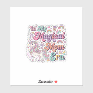 Adesivo Unicórnio Na Minha Era Mágica De Mãe Kawaii Arte P