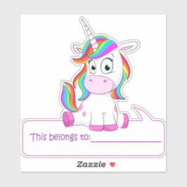 Adesivo Unicórnio Pertence A - Voltar À Escola