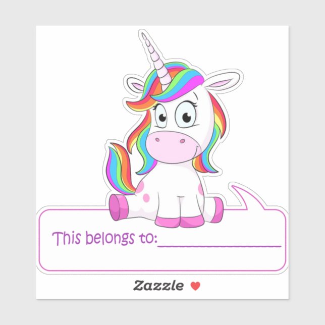 Adesivo Unicórnio Pertence A - Voltar À Escola (Folha)