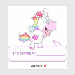 Adesivo Unicórnio Pertence A - Voltar À Escola