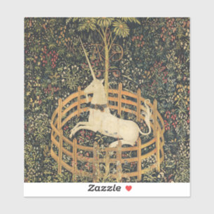 Adesivo Unicórnio Tapestries Captivity Tapeçaria Medieval
