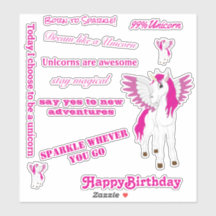 Unicórnio Voador Rosa Wing