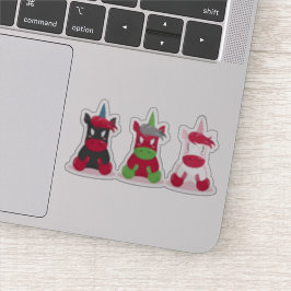 Adesivo Unicórnios zangados