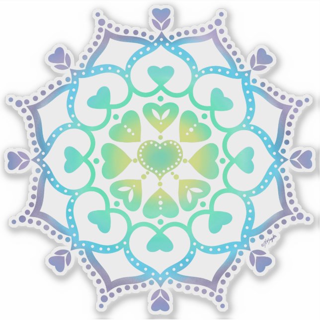 Adesivo Universal Love Mandala (Frente)