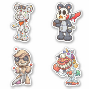 Adesivo Urso Assustador - Horror