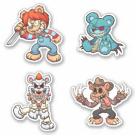 Adesivo Urso Assustador - Horror