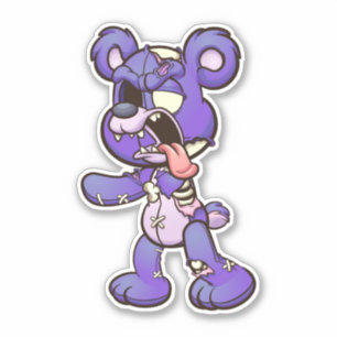 Adesivo Urso Assustador - Zombie