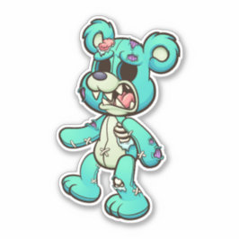 Adesivo Urso Assustador - Zombie