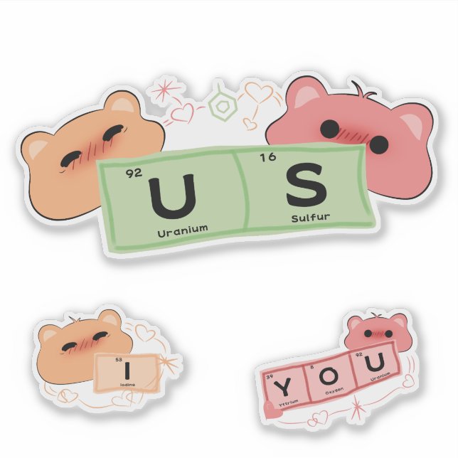 Adesivo Urso Bonito Com Vinheta De Vinilo (Frente)