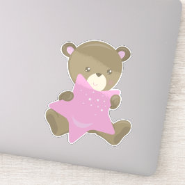 Adesivo Urso Bonito, Urso Pequeno, Urso Bebê, Urso Com Est
