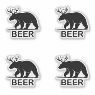 Adesivo Urso Causado Torna A Cerveja Engraçada