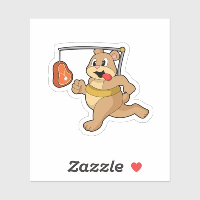 Adesivo Urso como Runner (Folha)