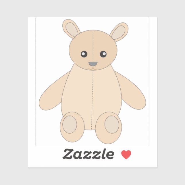 Adesivo Urso de Pelúcia (Folha)