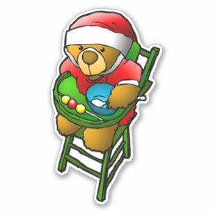 Adesivo Urso de pelúcia do Papai Noel