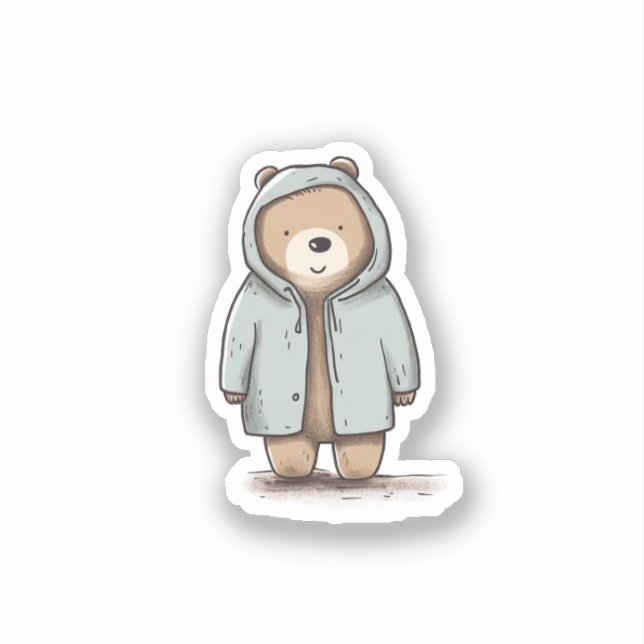 Adesivo Urso de Pequena Cana-d'Água (Frente)