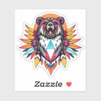 Adesivo Urso Decorado Nativo