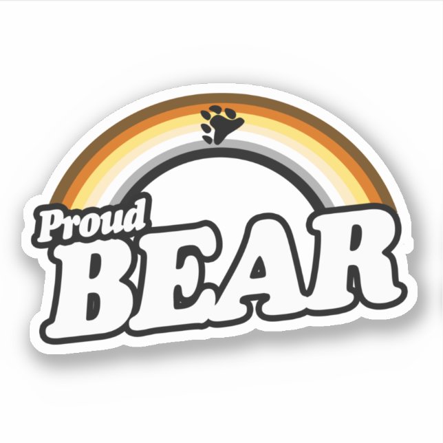 Adesivo Urso e Orgulhoso (Frente)