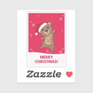 Adesivo Urso Feliz Natal Bears Sticker