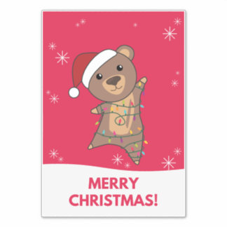 Adesivo Urso Feliz Natal Bears Sticker
