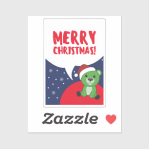 Adesivo Urso Feliz Natal Bears Sticker