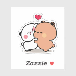 Adesivo Urso-panda, abraços-bubu e-dudu amam