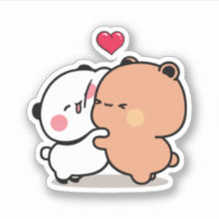 Urso-panda, abraços-bubu e-dudu amam