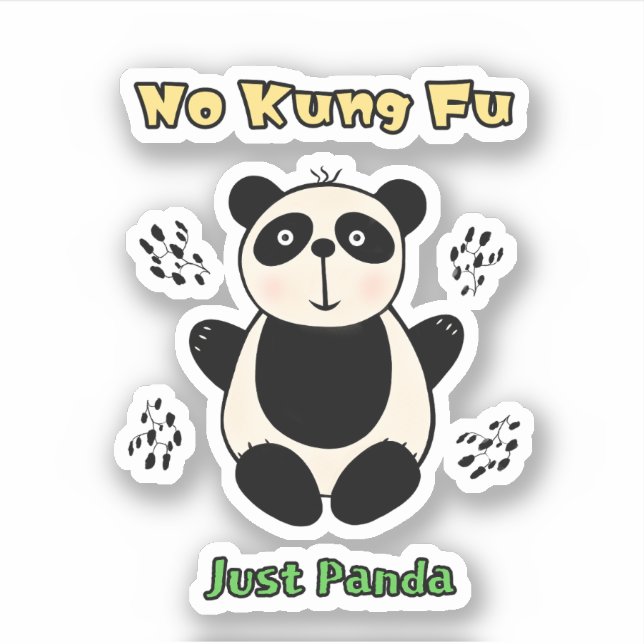 Adesivo Urso panda bonito (Frente)