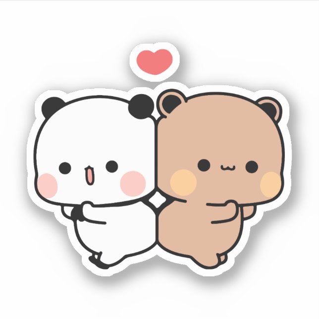 Adesivo Urso-panda, bubu e amor-dudu (Frente)