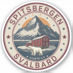 Adesivo Urso polar artístico Svalbard Spitsbergen, Noruega