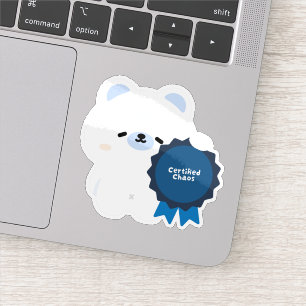 Adesivo Urso Polar Caos Certificado