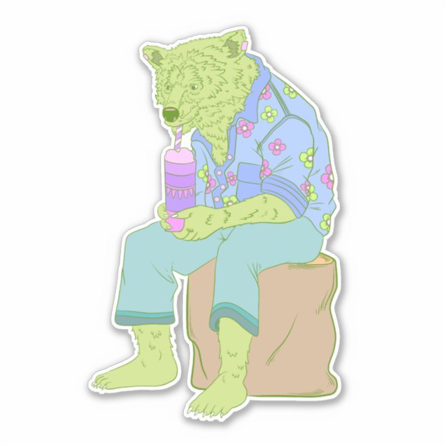 Adesivo Urso Sedento (Frente)