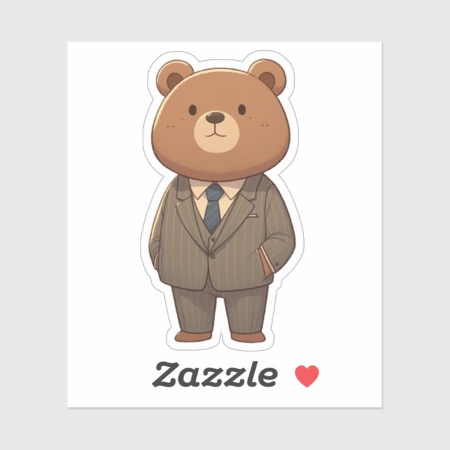 Adesivo urso,ursinho-chefe (Folha)