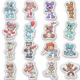 Adesivo Ursos Assustadores - Horror Zombie