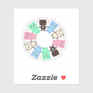 Adesivo Ursos coloridos