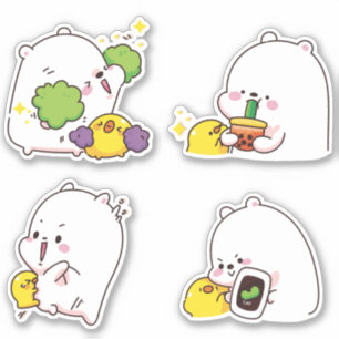 Adesivo Ursos de Kawaii