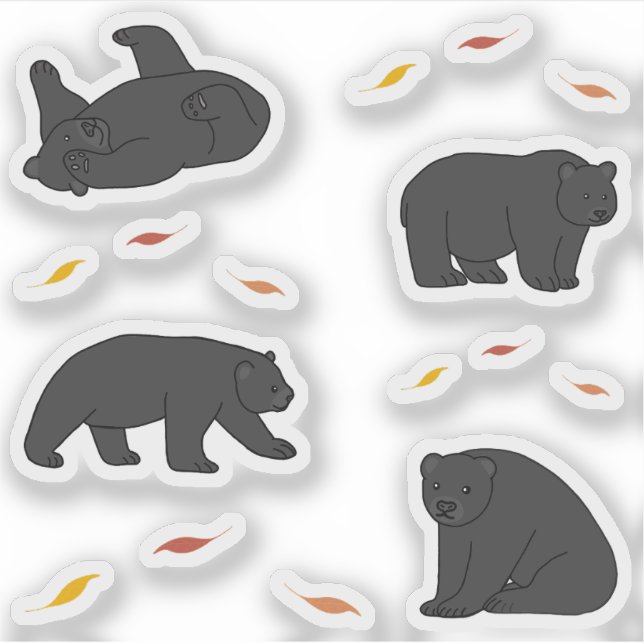 Adesivo Ursos Pretos (Frente)