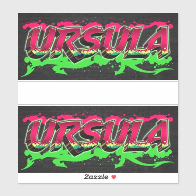 Adesivo Ursula Vorname Name Graffiti Aufkleber Sticker (Folha)