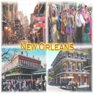 Adesivo US New Orleans - Bourbon Street - Mardi Gras -