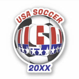 Adesivo US Patriotic SOCCER Sports