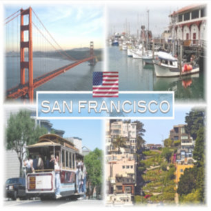 Adesivo US San Francisco - Ponte Ouro da Porta - Carro de
