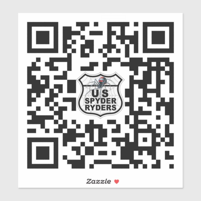 Adesivo US Spyder Ryders - QR Code Vinyl Sticker (Folha)