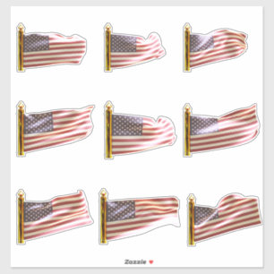 Adesivo USA Flags Flying